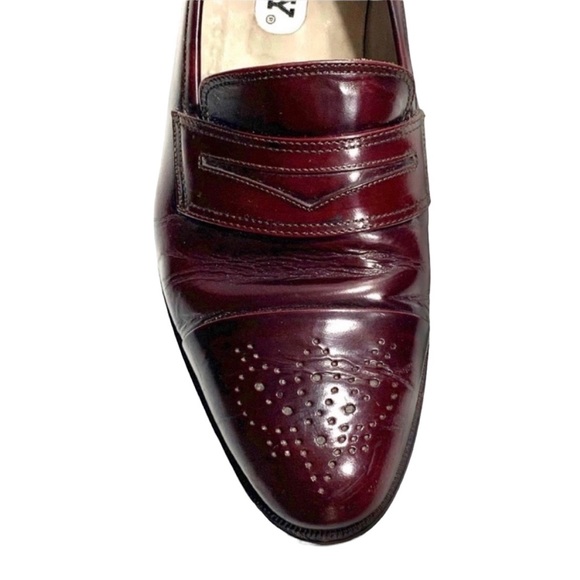 Mens Bally Morris Cap Toe Cordovan Slip on Loafers - Picture 4 of 9